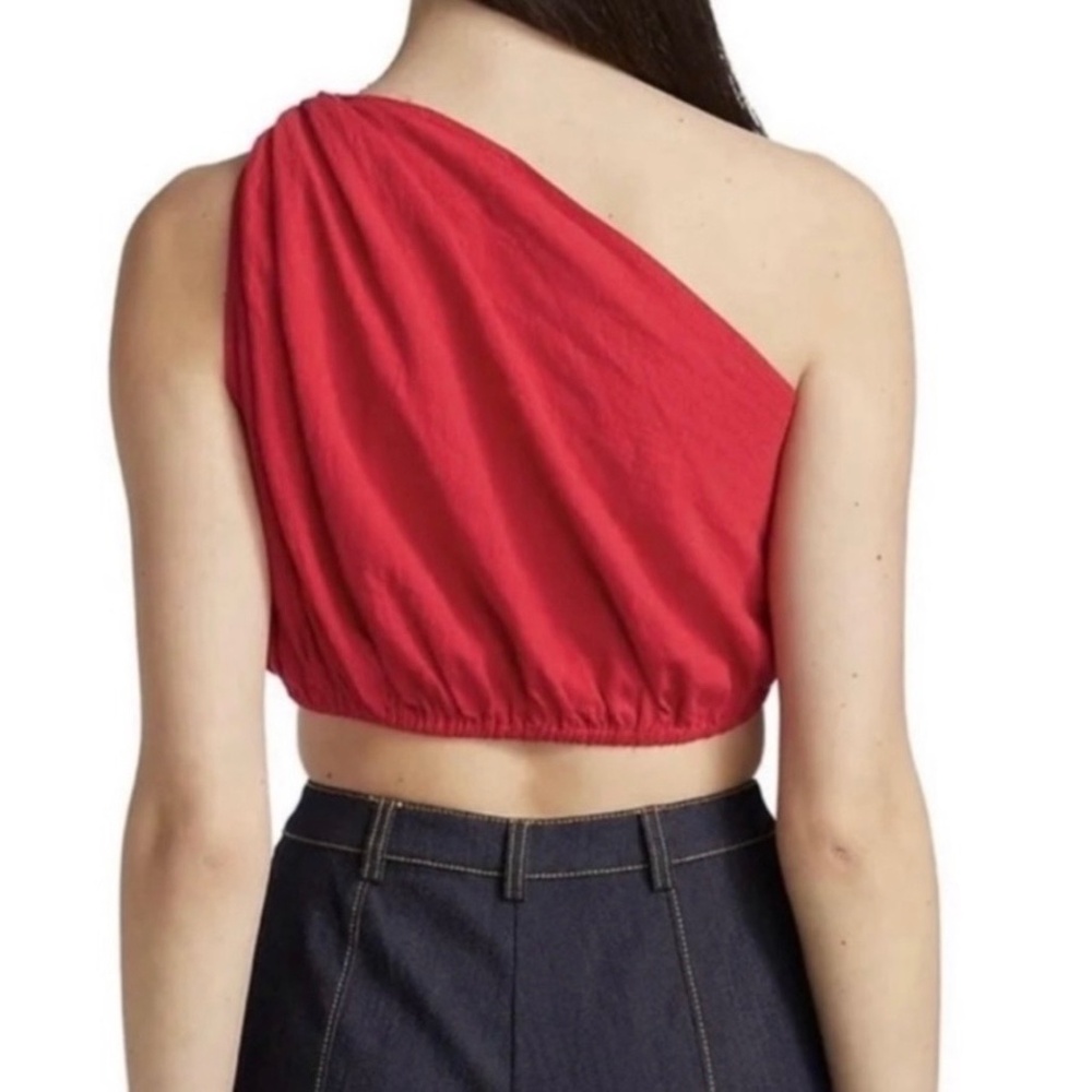 FARM Rio One-Shoulder Red Crop Top - Picture 9 of 9